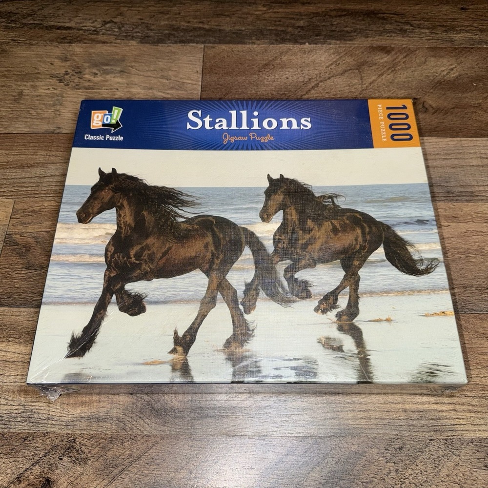 Go! Classic Puzzle STALLIONS Jigsaw Puzzle 1000 Pieces 19 5/8 x 29 1/2